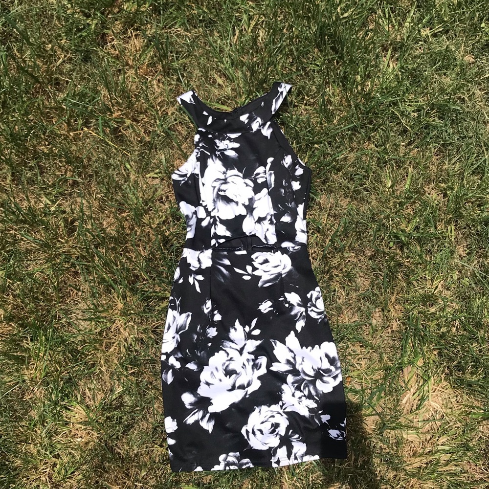 Sexy flower homecoming dress